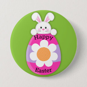 Cute Easter Bunny 3 Inch Round Button