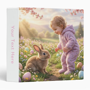 Cute Easter Bunny and Child Binder