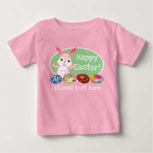 Cute Easter Bunny and Eggs Easter Baby T-Shirt