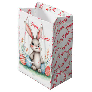 Cute Easter Bunny And Eggs Popular Collection Medium Gift Bag