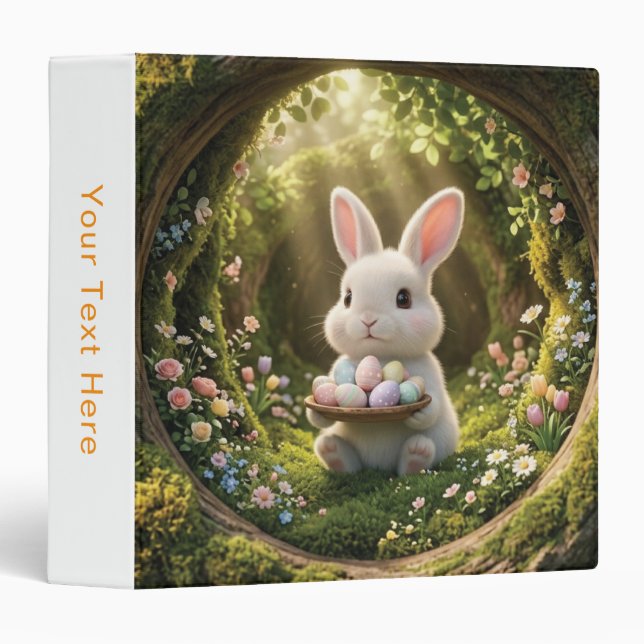 Cute Easter Bunny Binder (Front/Spine)