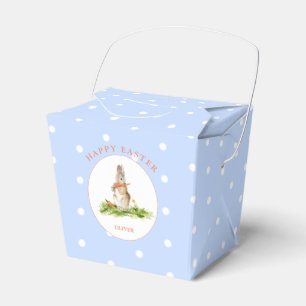 Cute Easter bunny blue Easter gift Favor Box