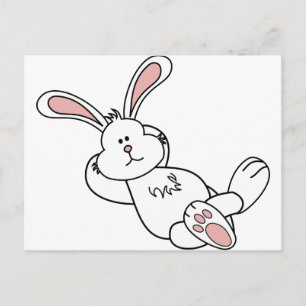 Cute Easter Bunny Chilling out Holiday Postcard