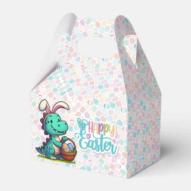 Cute, Easter bunny dinosaur Favor Box (Front Side)
