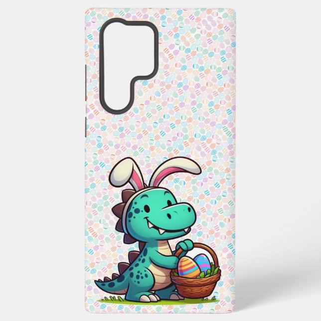 Cute, Easter bunny dinosaur Samsung Galaxy S22 Ultra Case (Back)