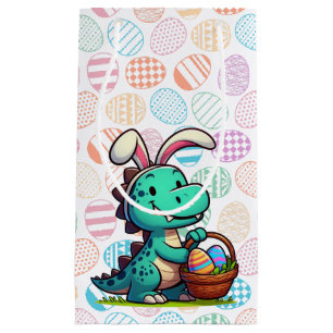 Cute, Easter bunny dinosaur Small Gift Bag