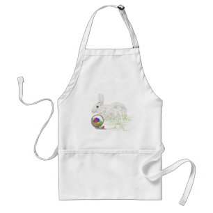 Cute Easter Bunny Drawing Standard Apron