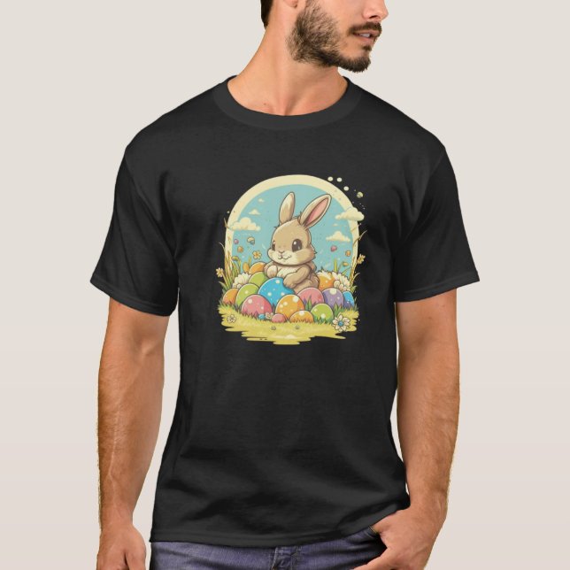 Cute Easter Bunny Easter Egg Men Women Kids  7 T-Shirt (Front)
