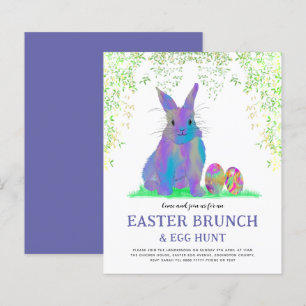 Cute Easter Bunny Egg Hunt and Brunch Purple