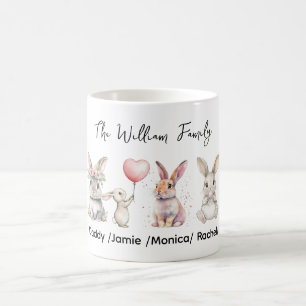 Cute Easter Bunny Family Plaque – Personalized  Coffee Mug