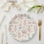 Cute Easter Bunny Floral Pattern - Pastel Spring Paper Plate<br><div class="desc">Create a charming and festive Easter table with these adorable paper plates featuring a delightful pastel pattern of cute bunnies, colorful Easter eggs, and delicate spring flowers. The soft pastel colors and playful bunny illustrations bring a joyful spring atmosphere to your celebration and make every meal feel extra special. These...</div>