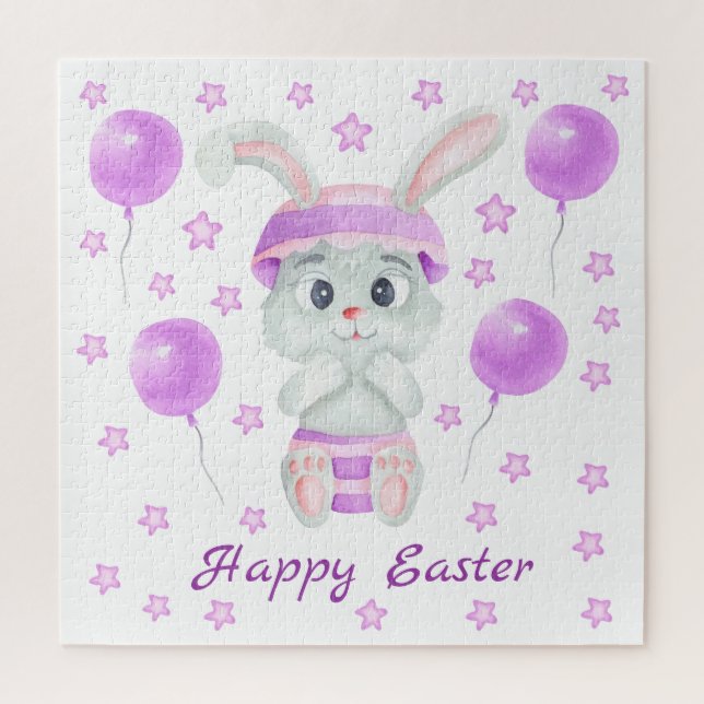 Cute Easter Bunny for a positive mood Poster Jigsaw Puzzle (Vertical)