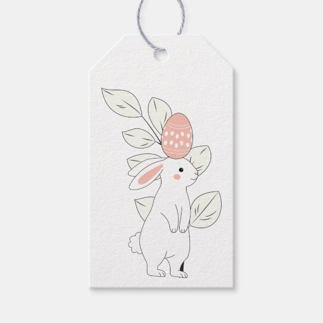 Cute Easter Bunny Gift Tag (Front)