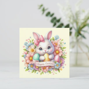 Cute Easter Bunny Holiday Card
