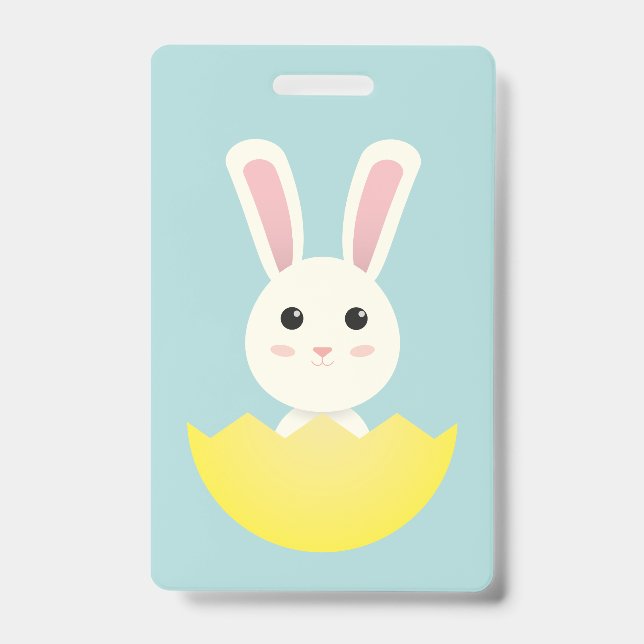 Cute Easter Bunny I Badge (Front)