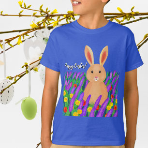 Cute Easter bunny in the flowers T-Shirt