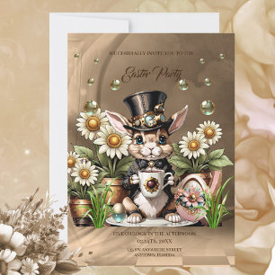 Cute easter bunny. invitation