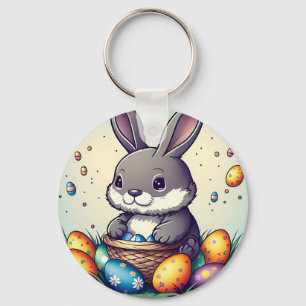 Cute Easter Bunny Keychain