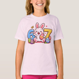 Cute Easter Bunny Kid 67 Meme T-Shirt