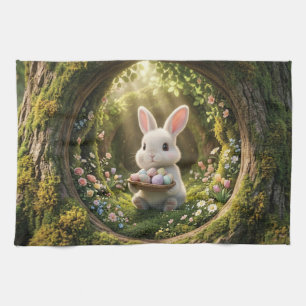 Cute Easter Bunny Kitchen Towel