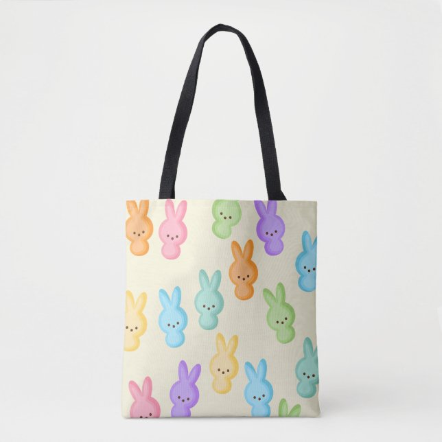 Cute Easter Bunny Marshmallow Treats Tote Bag (Front)