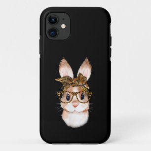Cute Easter Bunny Mom Easter Leopard Year of the R iPhone 11 Case