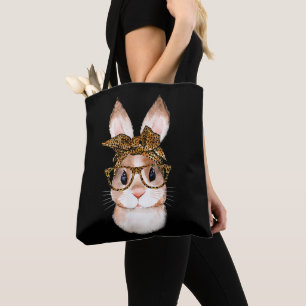 Cute Easter Bunny Mom Easter Leopard Year of the R Tote Bag
