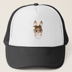 Cute Easter Bunny Mom Easter Leopard Year of The R Trucker Hat