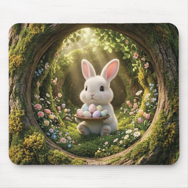Cute Easter Bunny Mouse Pad (Front)