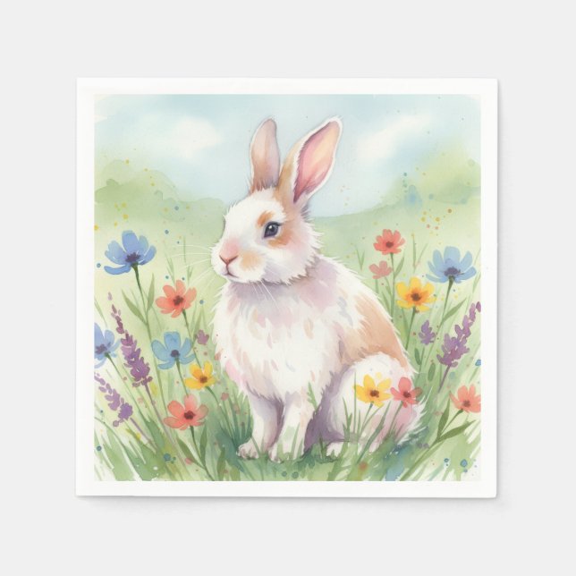 Cute Easter Bunny napkins cocktail (Front)