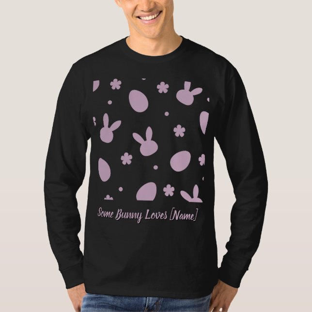Cute Easter Bunny Pattern Shirt – Pastel Bunny & E (Front)