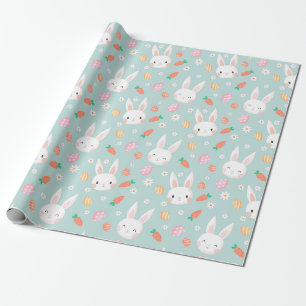 Cute Easter Bunny Pattern Wrapping Paper