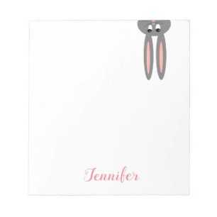 Cute Easter Bunny Personalized Notepad