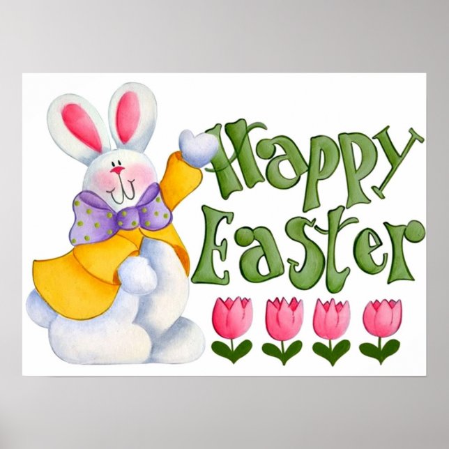 Cute Easter Bunny Poster (Front)