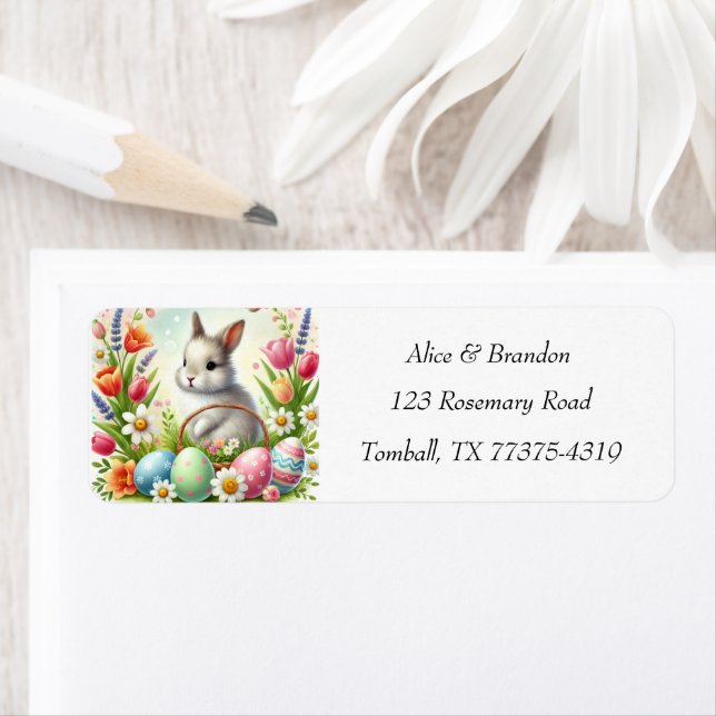 Cute Easter Bunny Rabbit Brunch Watercolor (Insitu)