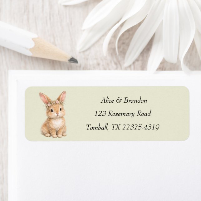 Cute Easter Bunny Rabbit Brunch Watercolor (Insitu)