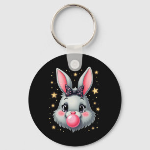 Cute Easter Bunny Rabbit Bubble Gum 2 Keychain