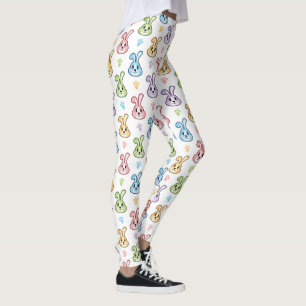 Cute Easter Bunny Rabbit Pattern Holidays Leggings