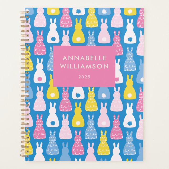 Cute Easter Bunny Rabbit Planner (Front)