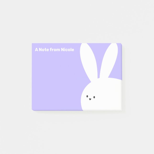 Cute Easter Bunny Rabbit Post-it Notes (Front)