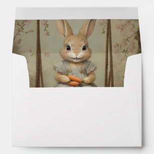 Cute Easter Bunny Rabbit Return Address Envelope