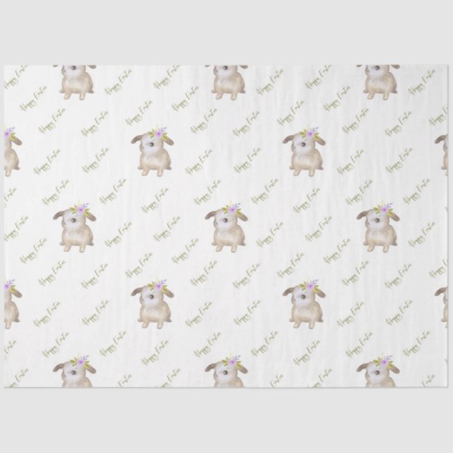 Cute Easter Bunny Series Design 2 Tissue Paper (Front)