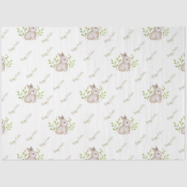 Cute Easter Bunny Series Design 7 Tissue Paper (Front)
