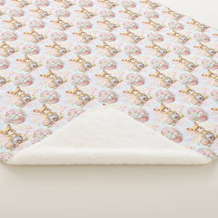 Cute Easter Bunny Sherpa Blanket
