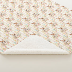 Cute Easter Bunny Sherpa Blanket