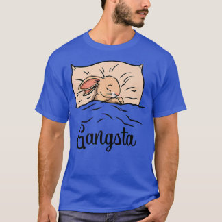 Cute Easter Bunny Sleeping Gangsta Girls Boys Wome T-Shirt