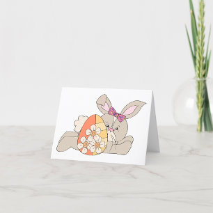 Cute Easter Bunny Thank You Card