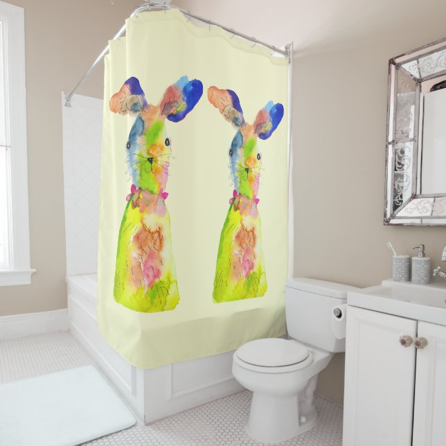 Cute Easter bunny watercolor art (In Situ)