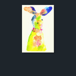 Cute Easter bunny watercolor art Canvas Print<br><div class="desc">watercolor cute Easter bunny original illustration design.</div>