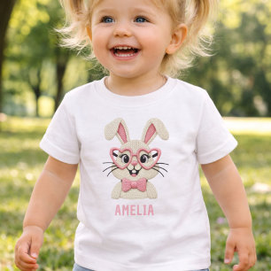 Cute Easter Bunny with Glasses Baby T-Shirt